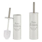 Toilet Brush Relax Bath Black Steel White Plastic 9,5 x 37,5 x 9,5 cm